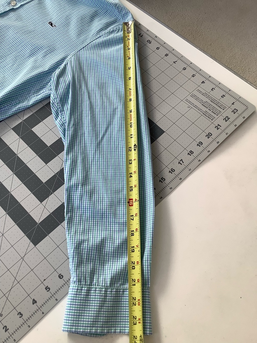 Vineyard Vines On-The-Go Gingham Button Shirt Light Blue Small - Picture 5 of 7